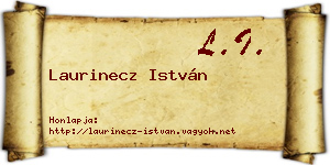 Laurinecz István névjegykártya