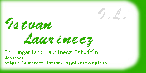 istvan laurinecz business card